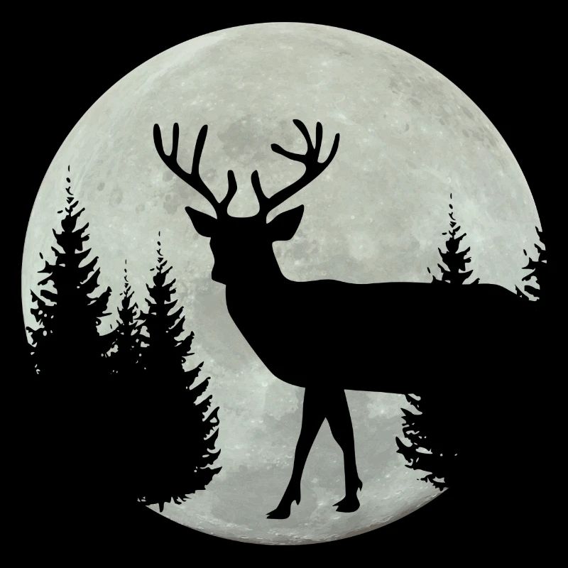 Forêt de cerfs lunaires