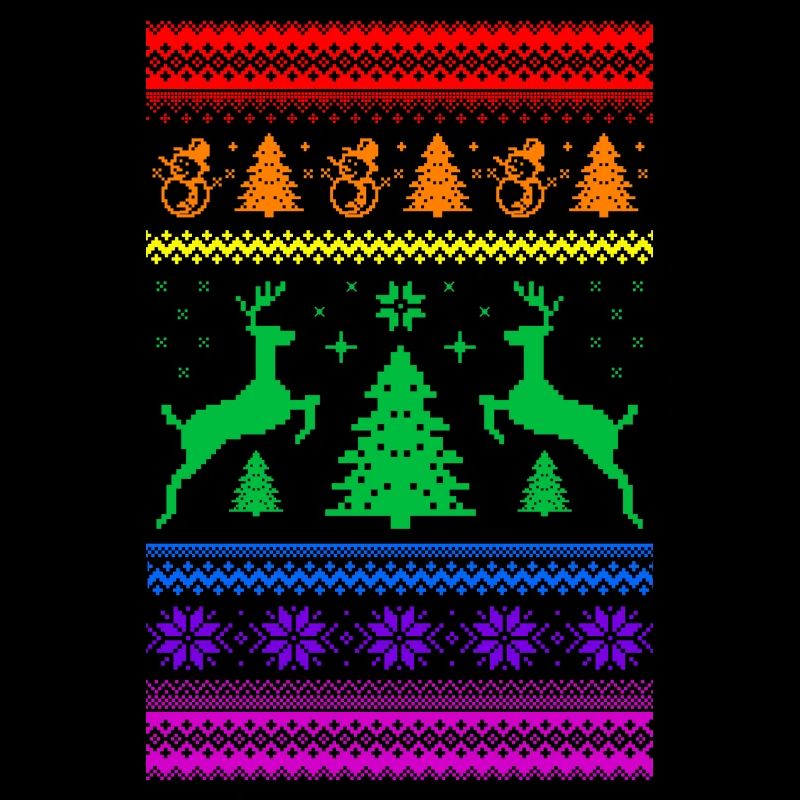 Hässlicher Weihnachtspullover Regenbogen