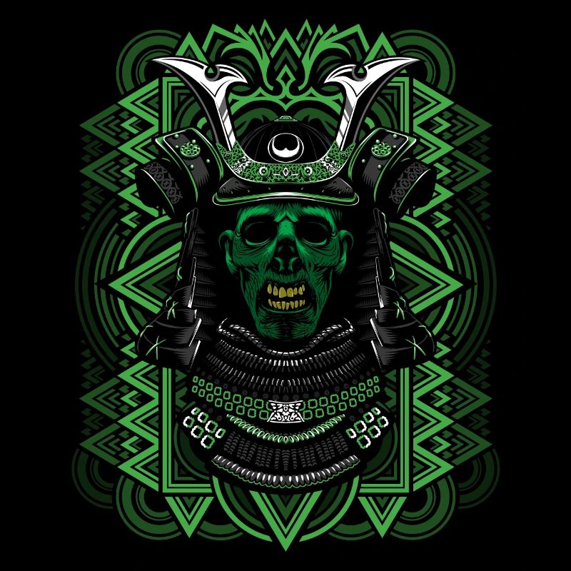 Samouraï zombie vert