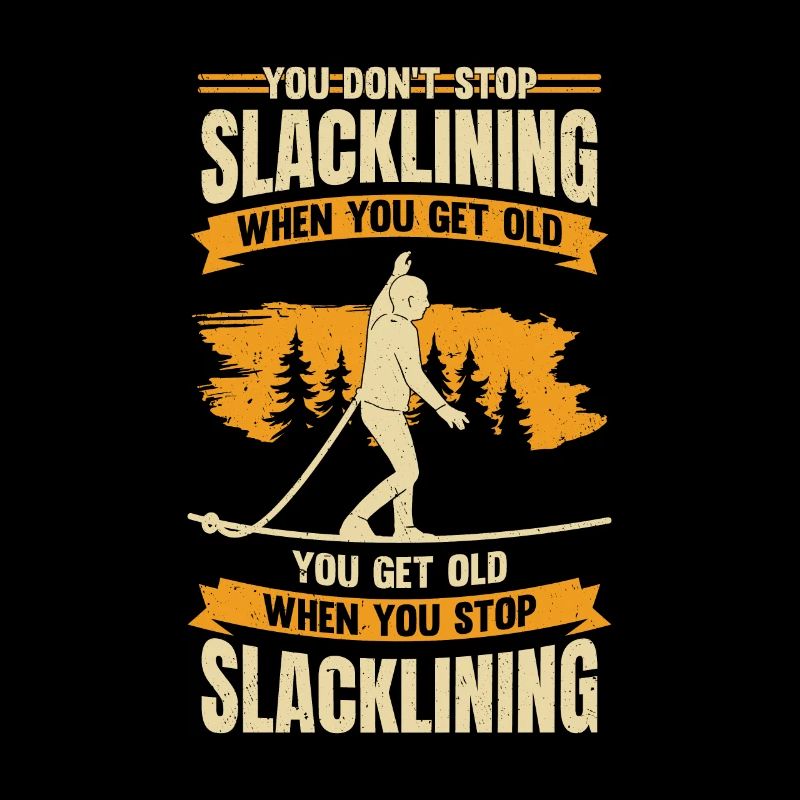Slacklining Old Man Slackline Slackliner Gift
