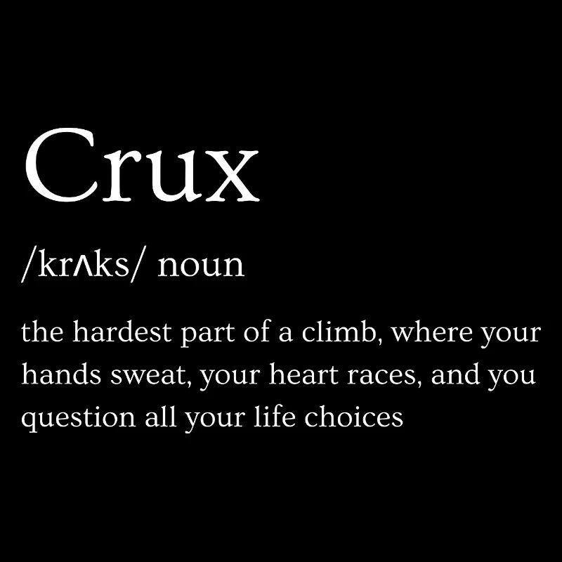 Définition de Crux (escalade, bloc)