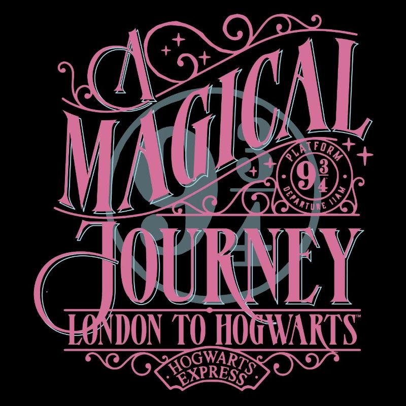 Harry Potter Gleis 9 ¾ Design In Rosa & Blau
