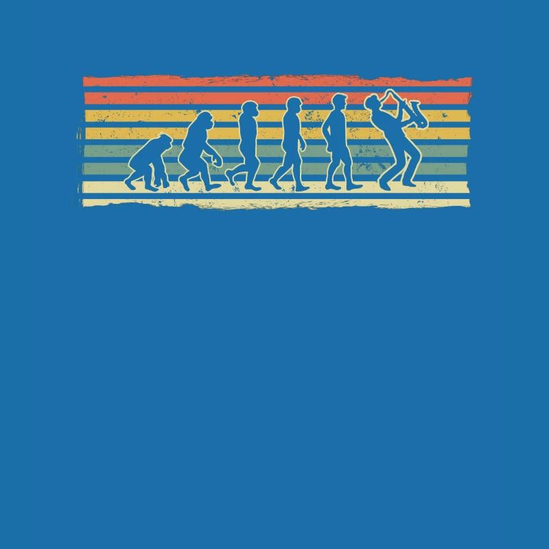 Saxophon Spieler Geschenk Spaß Evolution eines