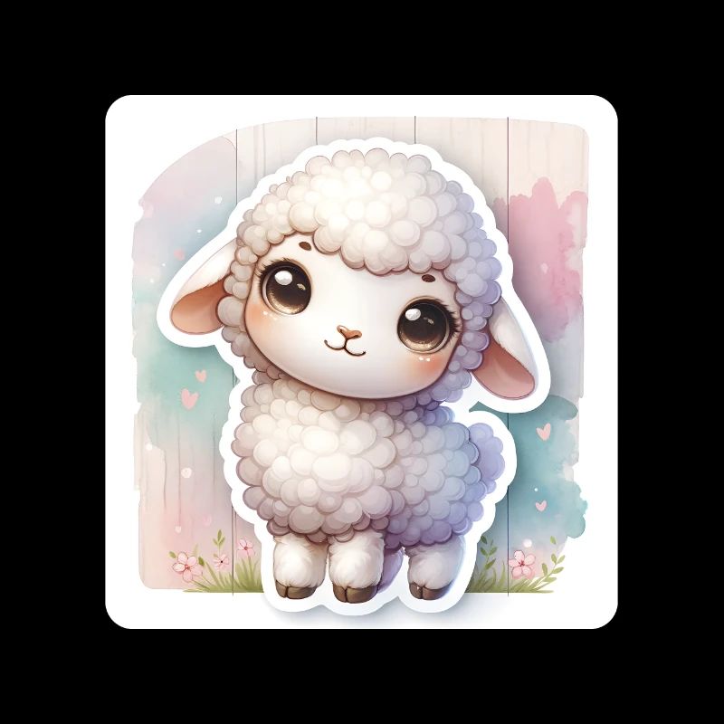 Un mouton de Pâques doux avec de la laine moelleuse