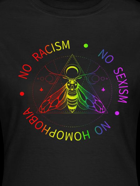 Death Moth Gothic Metal Pentagram - No Racism