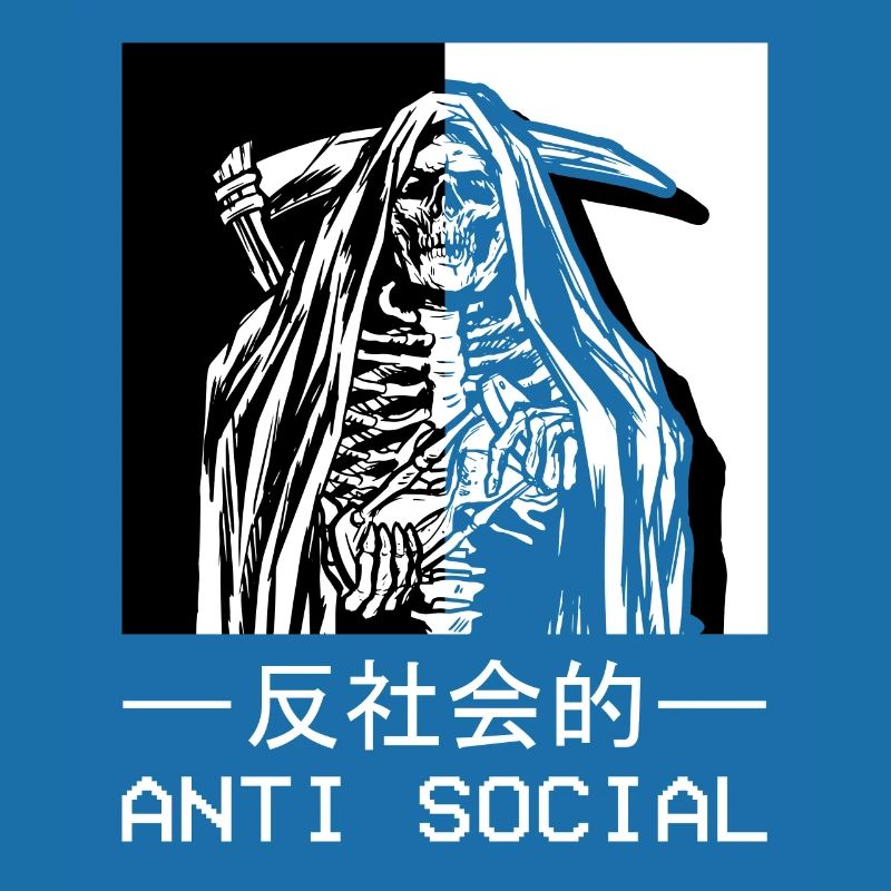 Skelett Sensenmann Antisocial Todesengel