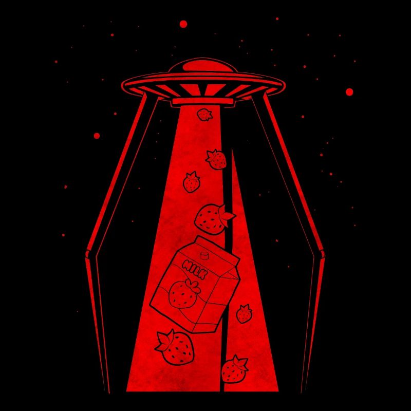 Cryptidcore Aesthetic Strawberry Milk UFO