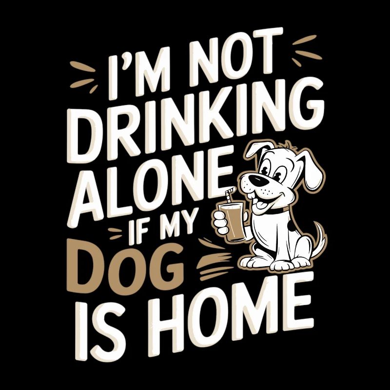 I’m Not Drinking Alone – Lustiges Hunde Design