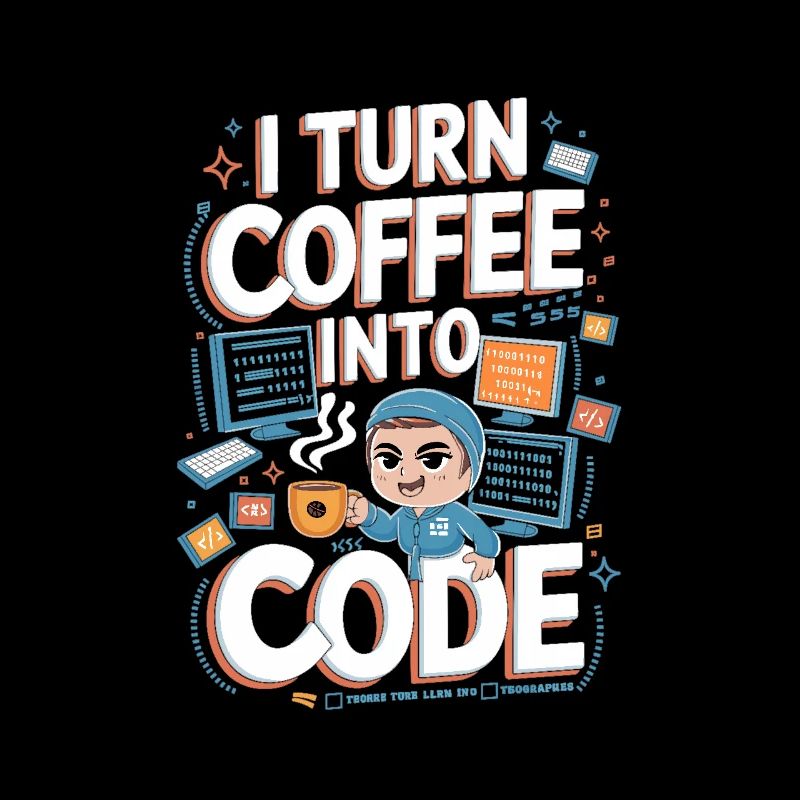 Kaffee und Code – Lustiges Programmierer Design