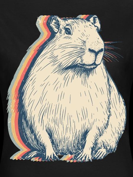 Capybara Capibara Retro-Linienkunst