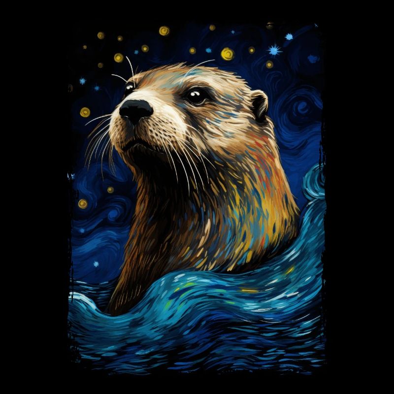 Otter Starry Night