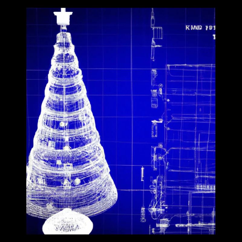 Christmas Christmas Tree Schematic Blueprint