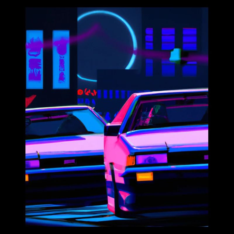 Vaporwave Esthétique Synthwave Car