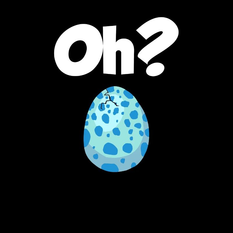 Hatching egg Oh? Dinosaur pregnancy announcement