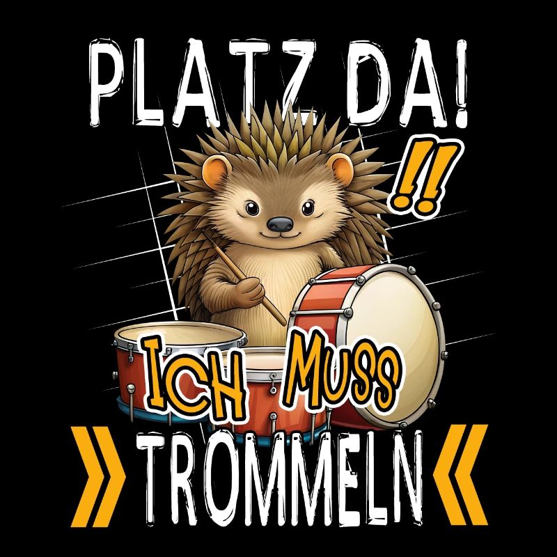 Platz Da! Ich Muss Trommeln Lustiger Igel