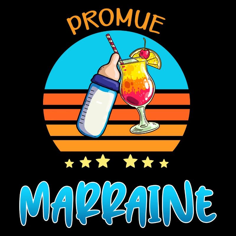Biberon Et Cocktail Trinquer Avec Futur Marraine