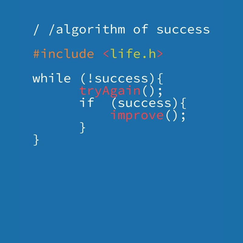 Algorithm of success Nerd Code du programme développeur