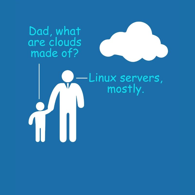 Coder Software Entwickler Witz Cloud Linux Server