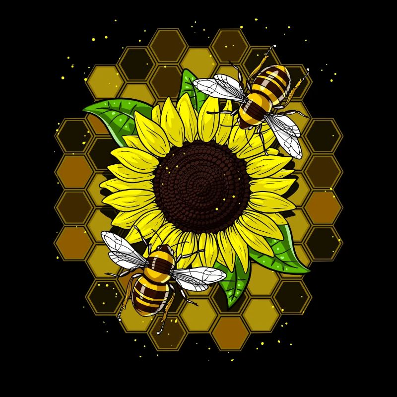 Sonnenblumenbienen Hippie