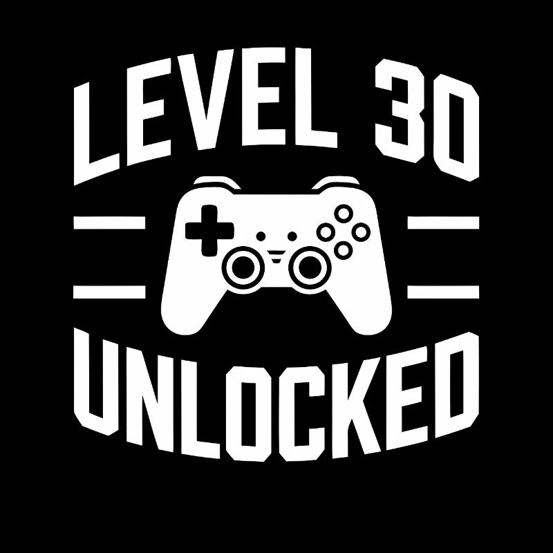 Level 30 Freigeschaltetes Geschenk zum 30. Geburtstag