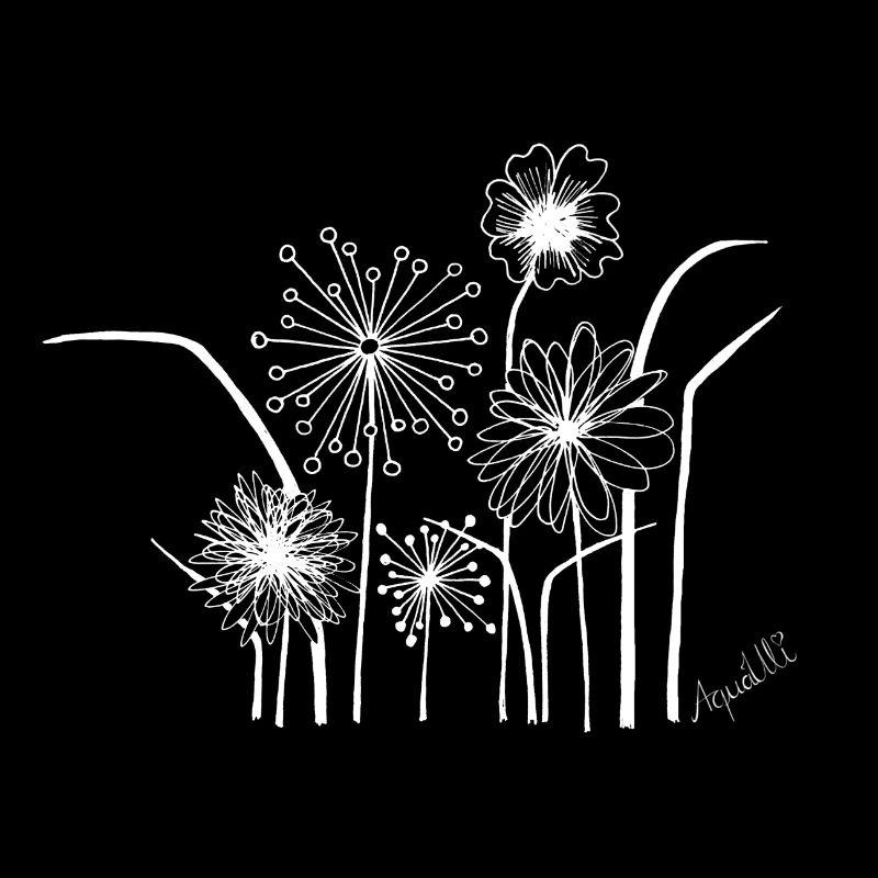 Black'n white Blumenwiese