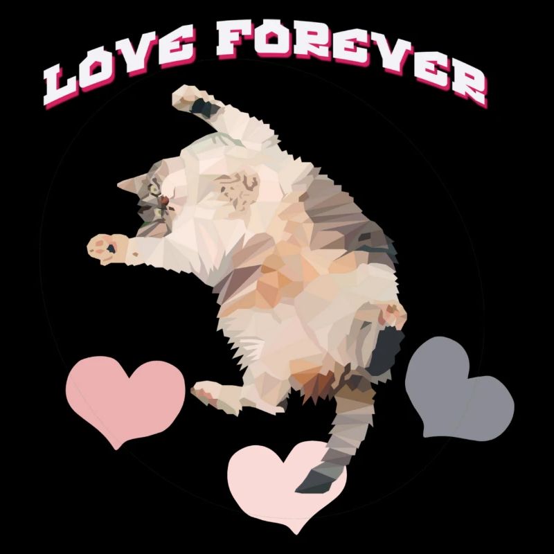 Love forever patte chat Amour de chat