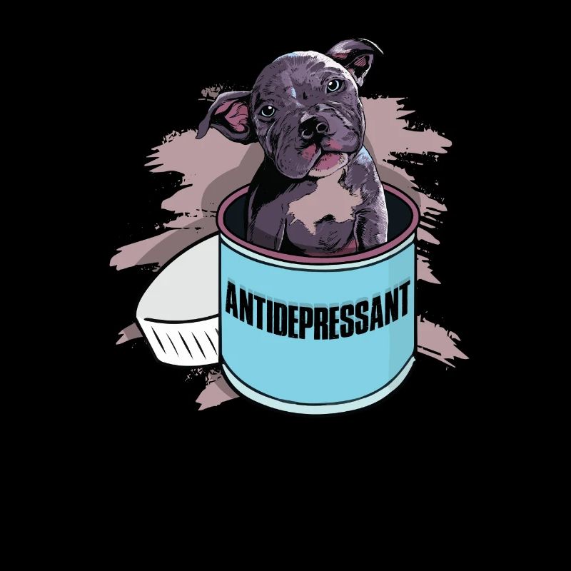 Antidépresseur - pitbull gris