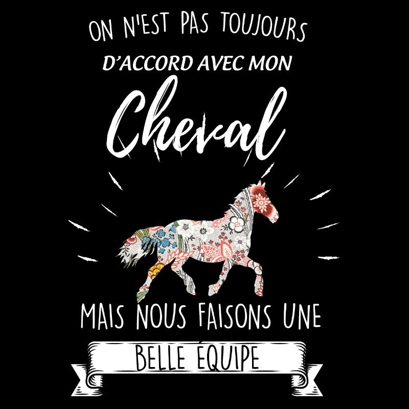 Fille cheval équipe de caractère cadeau équitation