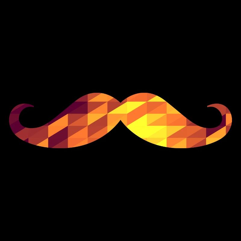 Moustache (Geometric Background)
