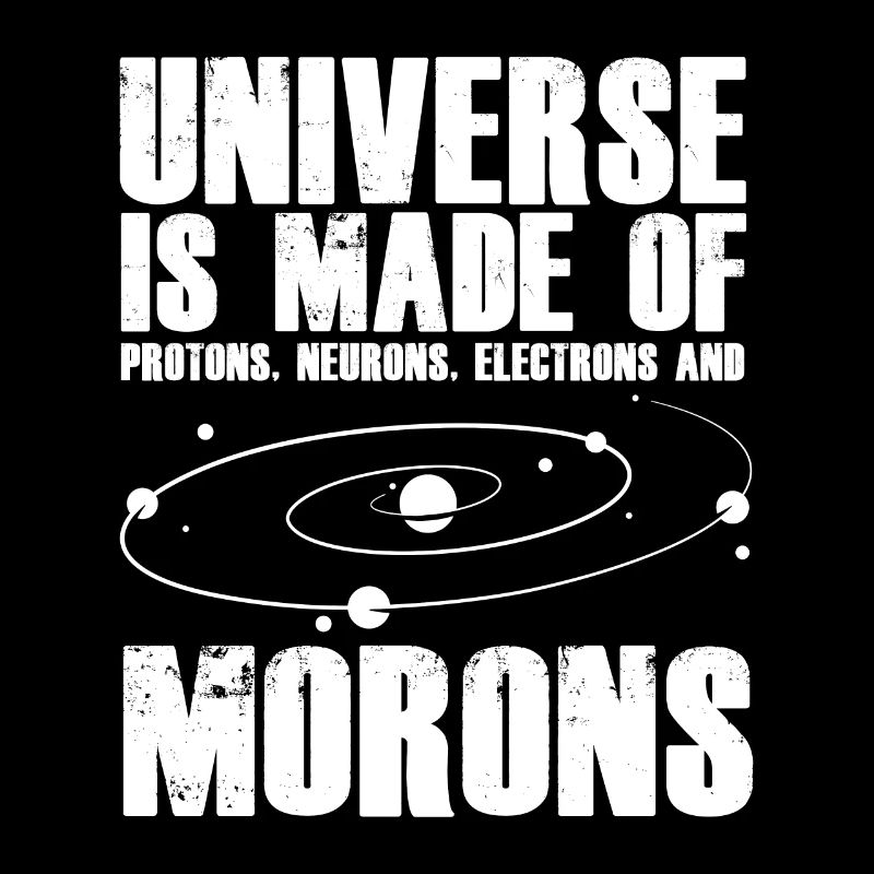 Universe of protons neurons electrons Morons