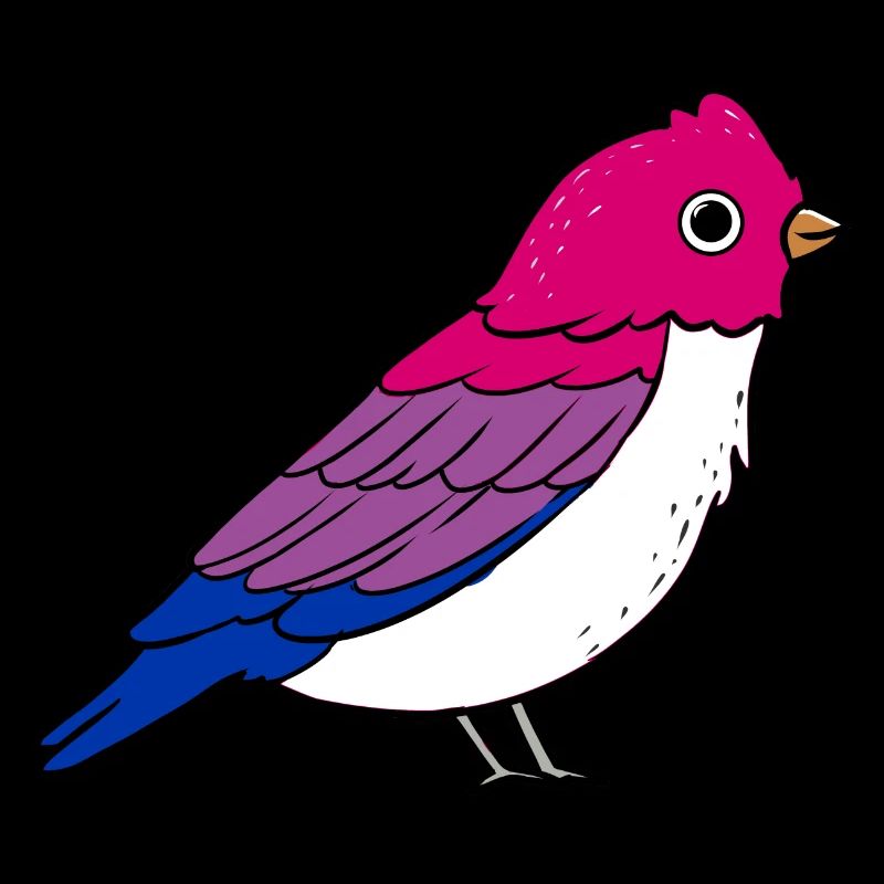 Fierté bisexuelle d’oiseau bisexuel