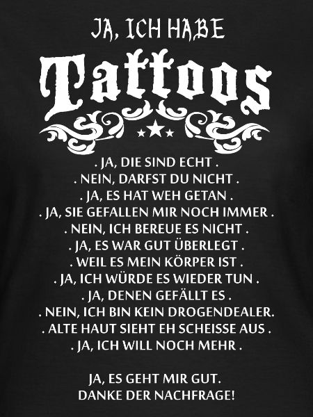 Ich habe Tattoos