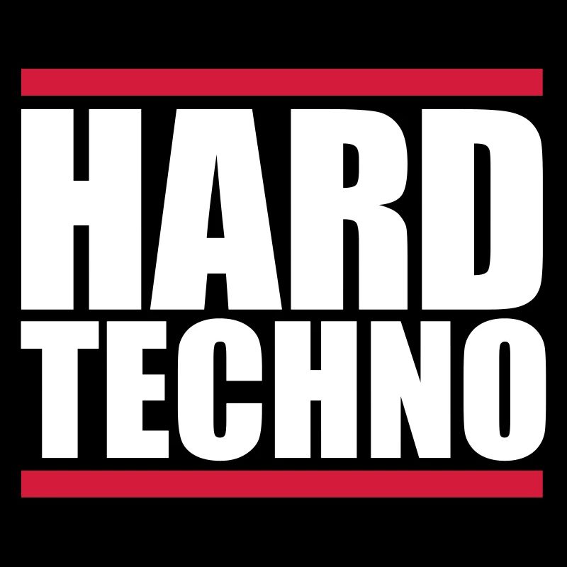 Hard Techno Logo Red Lines Bitte Raven Sie hart