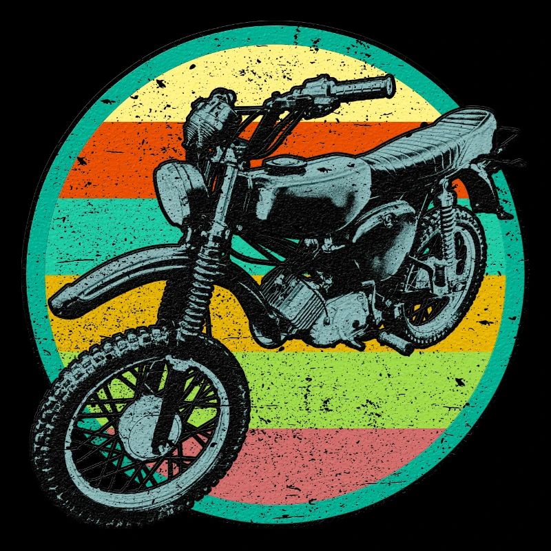 Patch de relief rétro pour cyclomoteur 3D look usé