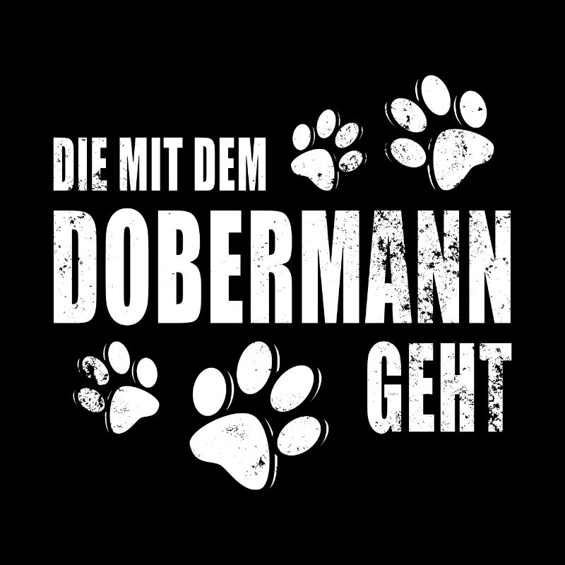 Die mit dem Dobermann geht