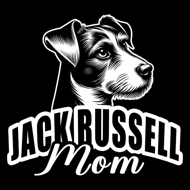 « Jack Russell Mom » avec tête de chien