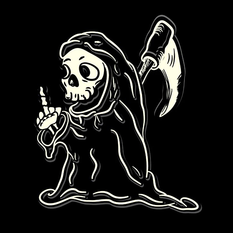 Grim Reaper montre des doigts puants