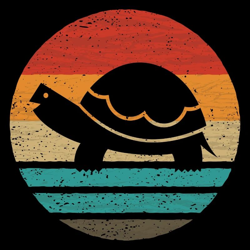 Turtle Retro Style Vintage