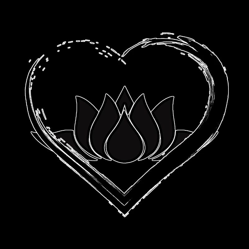 Schwarzer Herz-Lotus