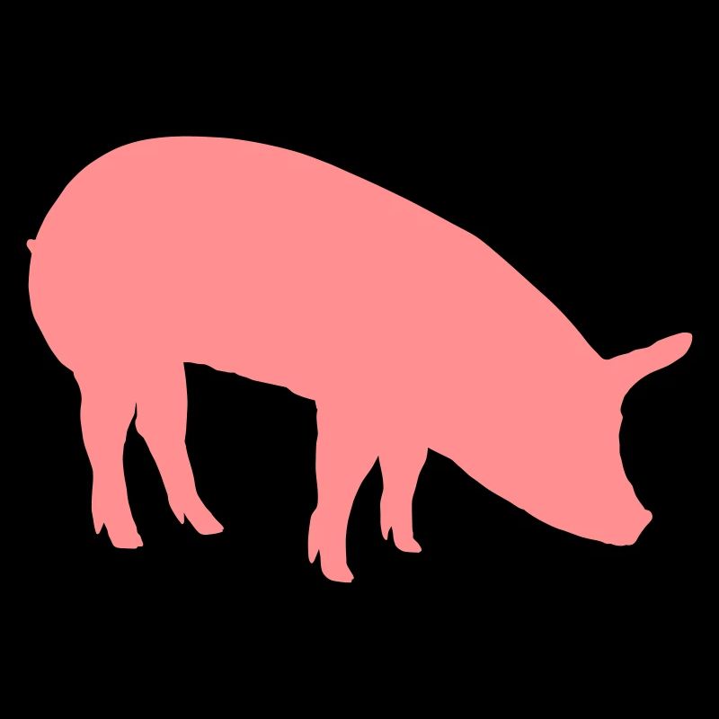 Sow pig schnitzel vector color selectable