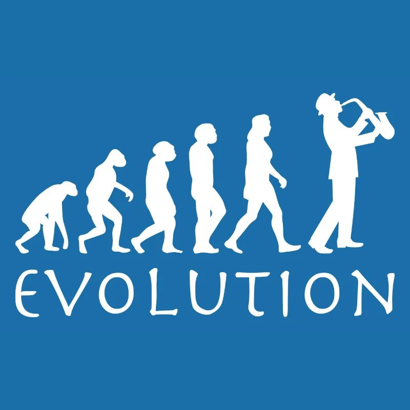 Saxophon Spieler Evolution
