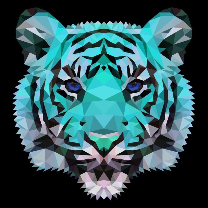 Tiger Polygone lion sauvage idée cadeau