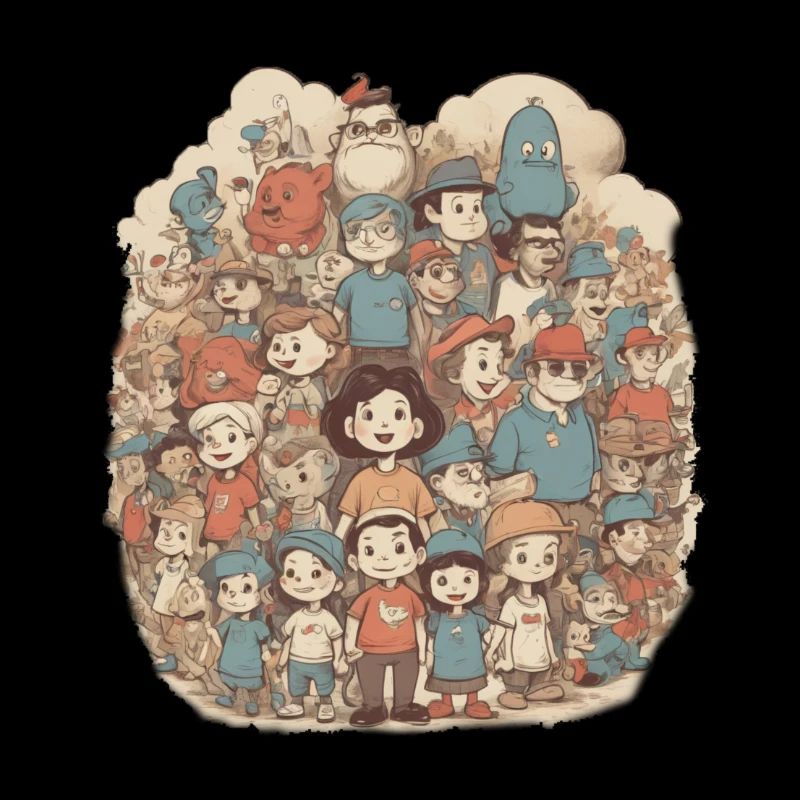 Default A retrostyle tshirt featuring handdrawn