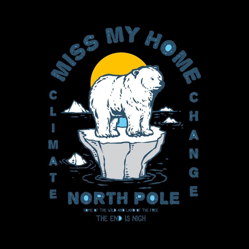 Eisbear Arctic climate change North Pole melting ice