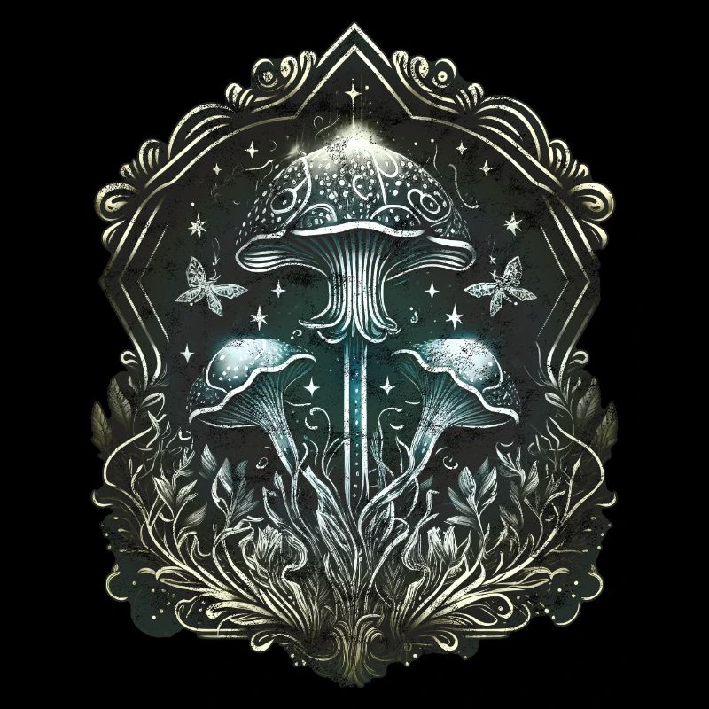 Magic mushrooms, mushrooms, distressed