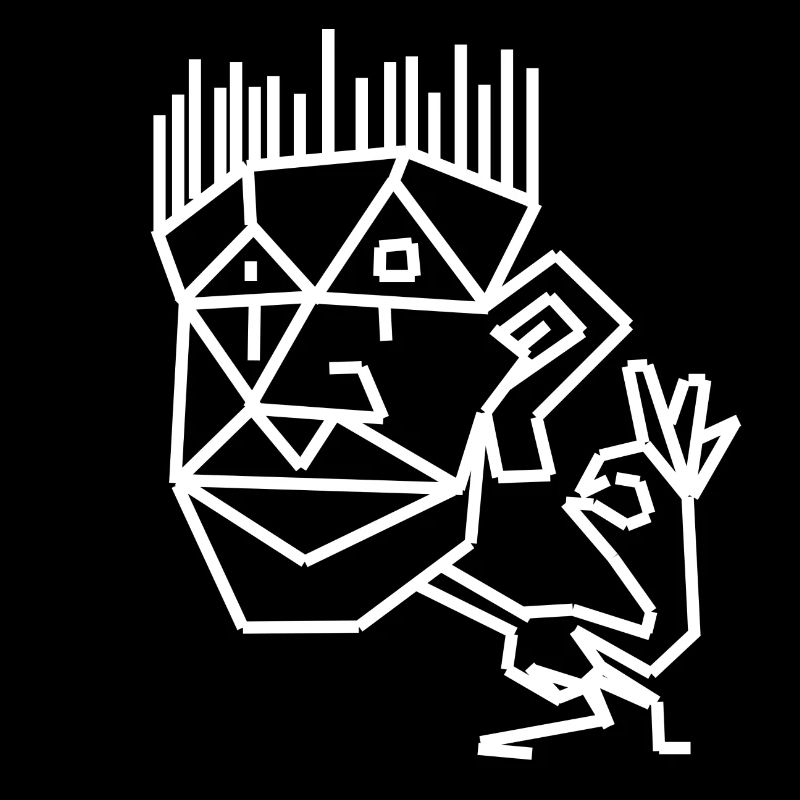 Esprit de paix cool abstrait creazy