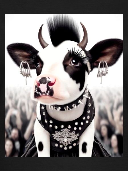 Cute punk cow