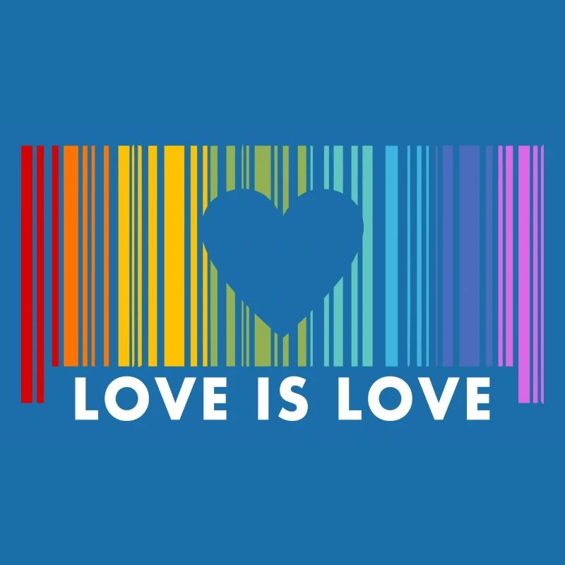 Liebe ist Liebe Regenbogen Barcode