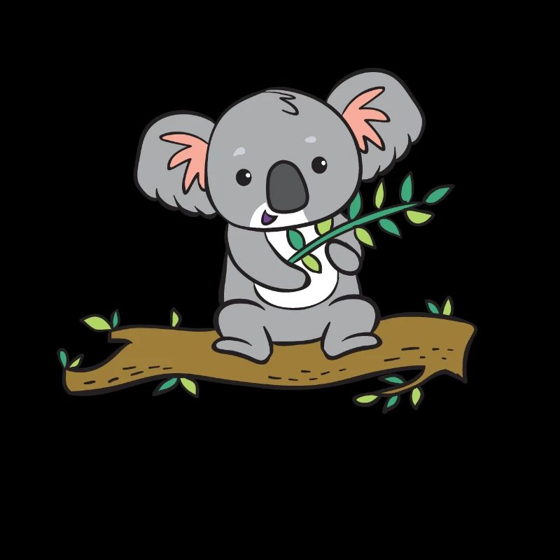 Koala - avec eucalyptus sur arbre