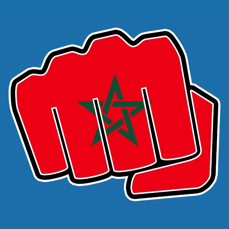 Idée cadeau drapeau maroc drapeau poing